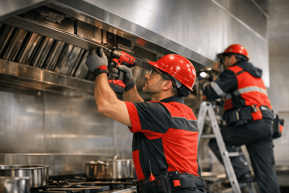 Commercial Kitchen Ventilation service by GV Heating & Cooling